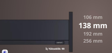 Samet Flowbox 138/18 Frenli Antrasit 500mm