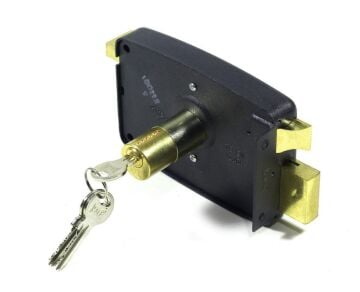 Kale 157C 12cm Silindirli Trajlı Daire Kilit Siyah