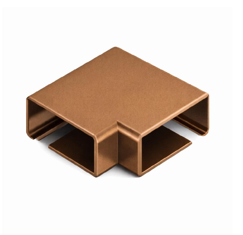 60x25 90 Derece Yandan Kanallı Dirsek Bronz 2 Li