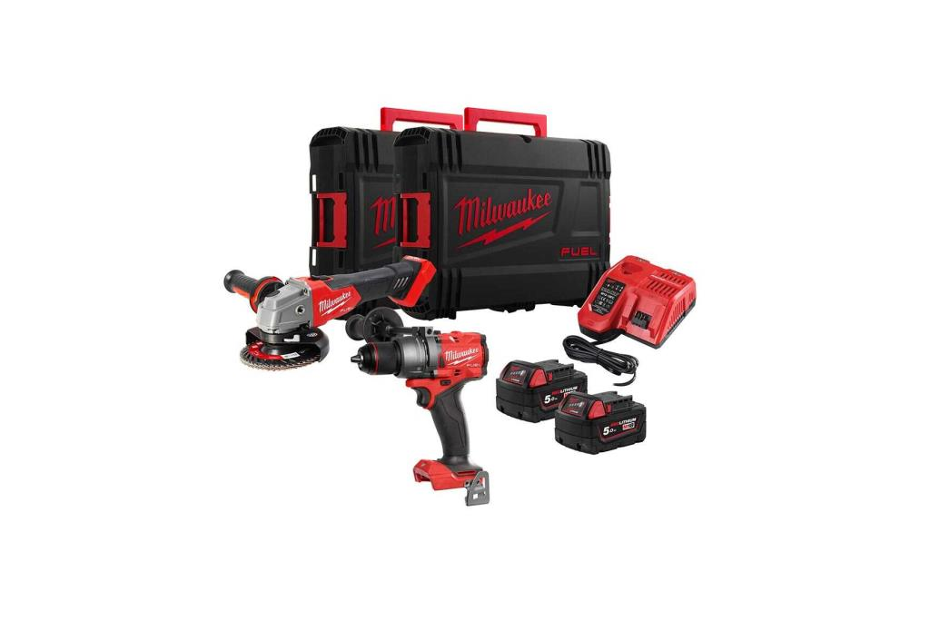 Milwaukee M18 FPP2E3-502X Kombi Set FPD3-FSAG125