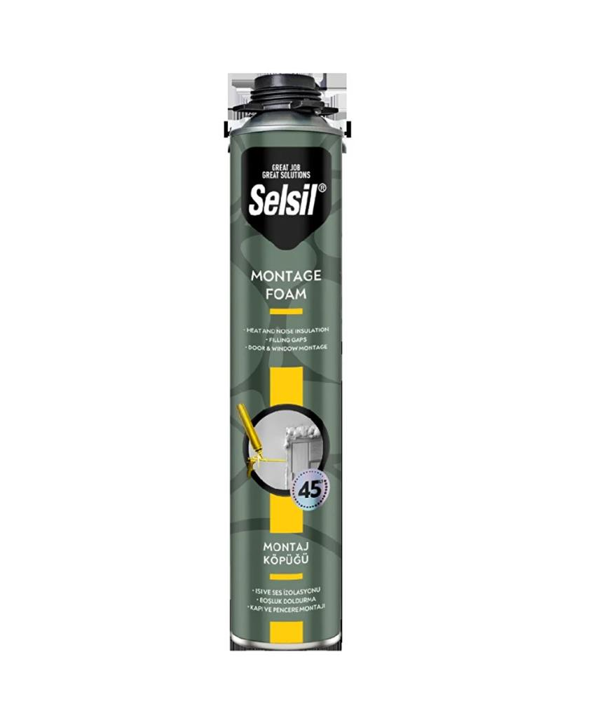 Selsil Pu Montaj Köpük Sarı Dizayn 845gr Tabancalı