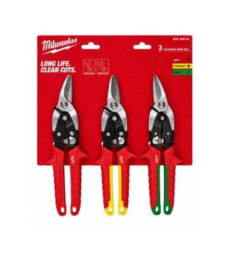 Milwaukee Kaportacı Makası Düz 3 Lü Set