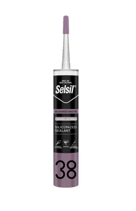 Selsil Silikonize Mastik Antrasit Gri 500gr