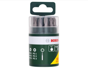 Bosch 10 Parça Vidalama Ucu Seti (PH+PZ+S)
