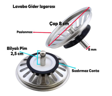 Özbest Geniş Ağızlı Tırnaklı Körüklü Lavabo Sifon