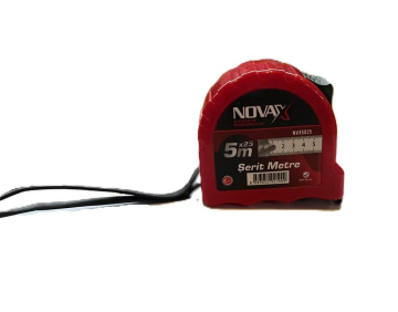 Novax Şerit Metre Kırmızı 5X25 Mm