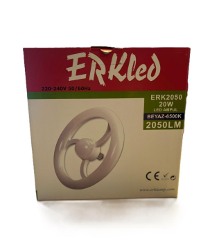 Erkled ERK2050 20 W Beyaz Işık Led Simit Ampul