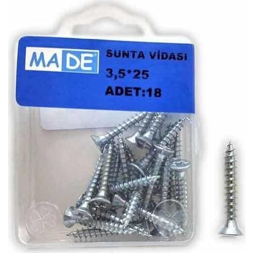 Made Sunta Vidası 3.5X25 ( 1 Kutu:18 Adet) ST-28