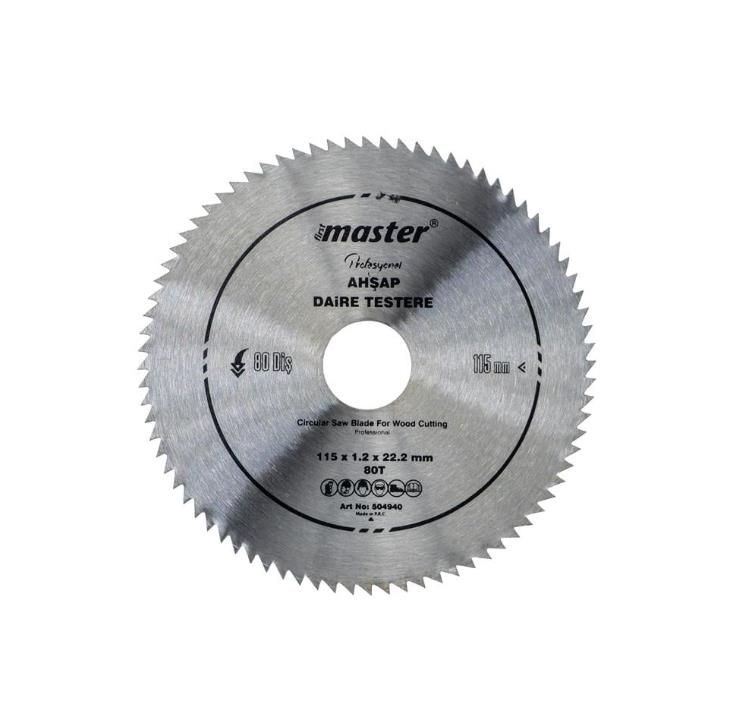 Master Ahşap Daire Testere Bıçağı 115mm 80 Diş