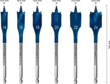 Bosch EXP SCS Yaprak Ahşap Matkap Ucu HEX 6lı