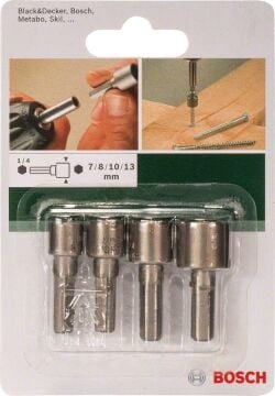 Bosch 4 Parçalı Lokma Seti 7/8/10/13 Mm 2609255904