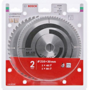 Bosch Daire Testere Bıçağı 216x30x48/80T 2li