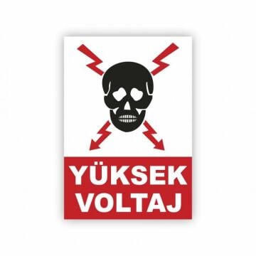 Uyarı Levhası Yüksek Voltaj ''1100''