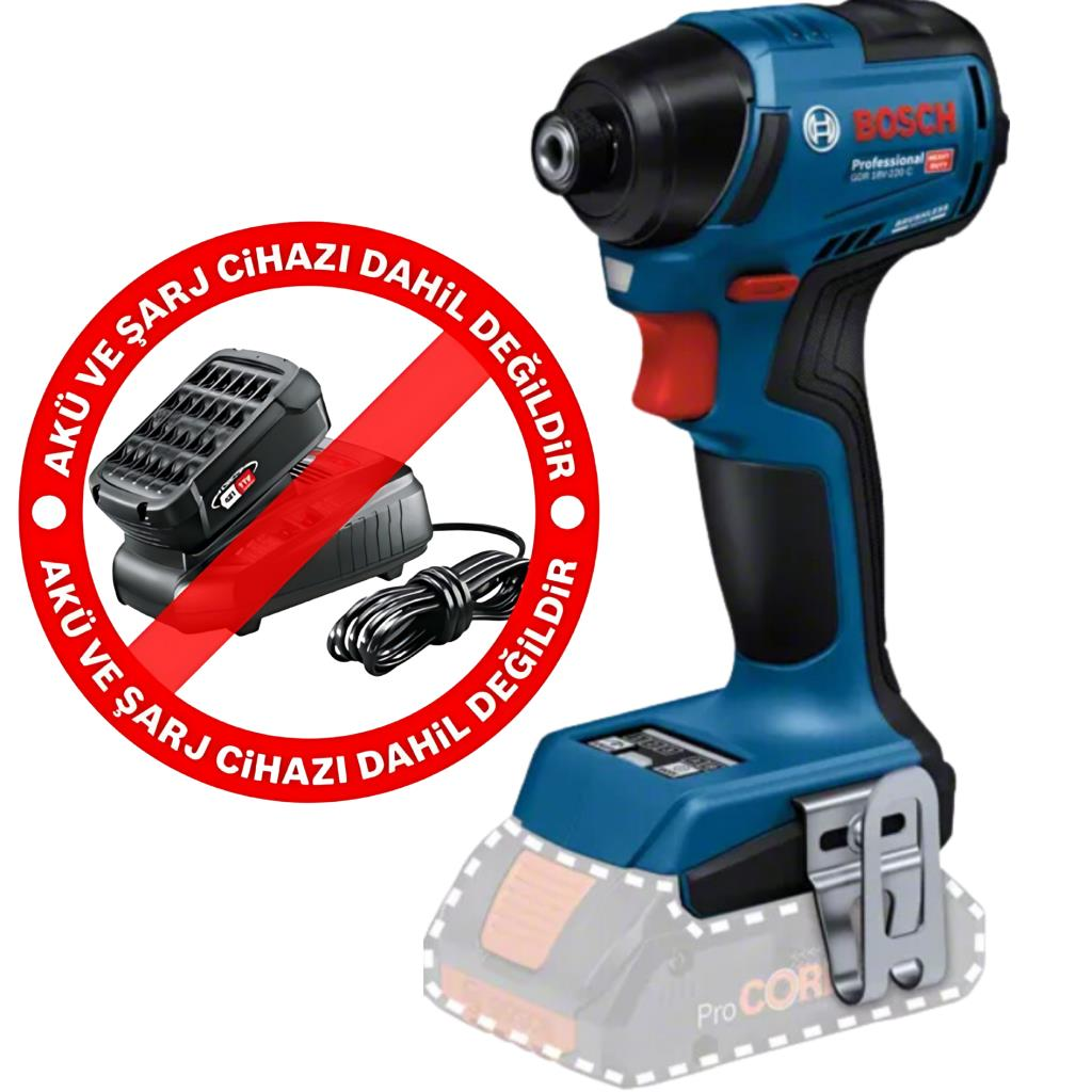 Bosch GDR 18V-200 C Akülü Somun Sık.Solo