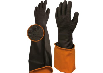 Beybi Korun Tırtıklı Uzun Siyah İş Eldiveni 60 cm