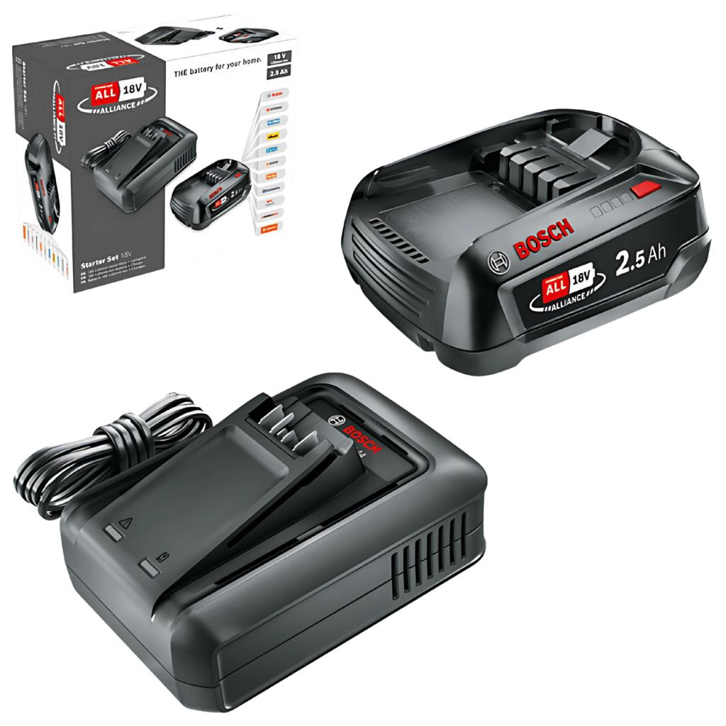 Bosch 18V Yedek Akü Seti (2.5Ah, Tek Akü + AL1844)