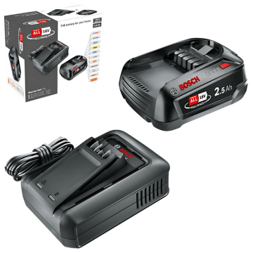 Bosch 18V Yedek Akü Seti (2.5Ah, Tek Akü + AL1844)