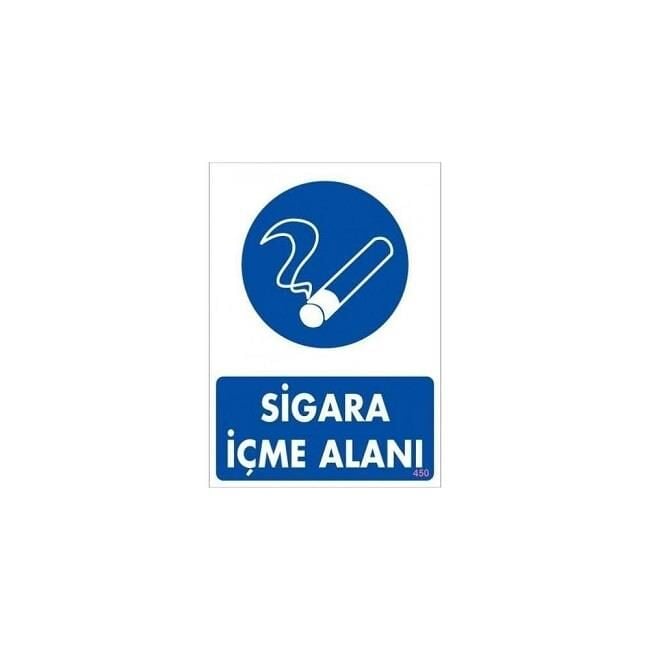 Uyarı Levhası Sigara İçme Alanı ''450''