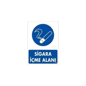 Uyarı Levhası Sigara İçme Alanı ''450''