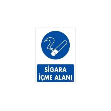 Uyarı Levhası Sigara İçme Alanı ''450''