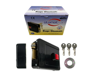 Otomatsan 52mm Siyah Elektrikli Kapı Otomatı