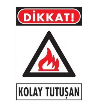 Uyarı Levhası Kolay Tutuşan ''857''