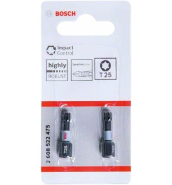 Bosch Impact Torx Bits Ucu T25x25 Mm 2Li