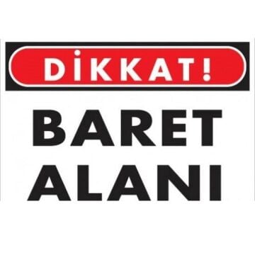 Uyarı Levhası Baret Alanı ''1417''