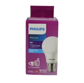 Phılıps MyCare Led Ampul Beyaz 8w 6500k E27 12 Li