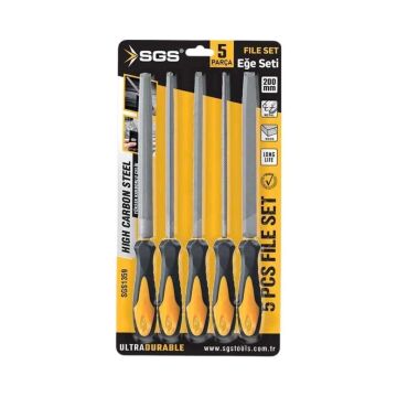 Sgs 5 Parça Eğe Seti 8''-200mm