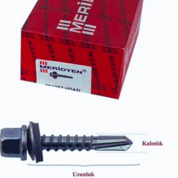 Meridyen Trapez Panel Vidası 5.5X90 12mm 200 Lü