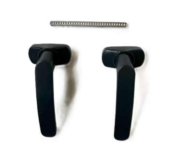 Alüminyum Basmalı Yaylı Kapı Kolu Siyah Takım