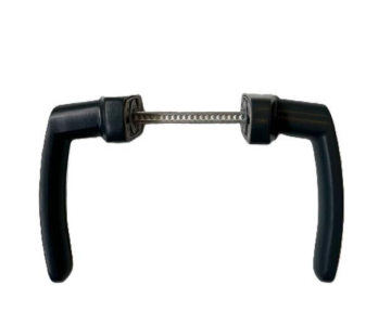 Alüminyum Basmalı Yaylı Kapı Kolu Siyah Takım