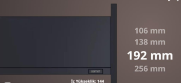 Samet Flowbox 192/18 Frenli Antrasit 500mm