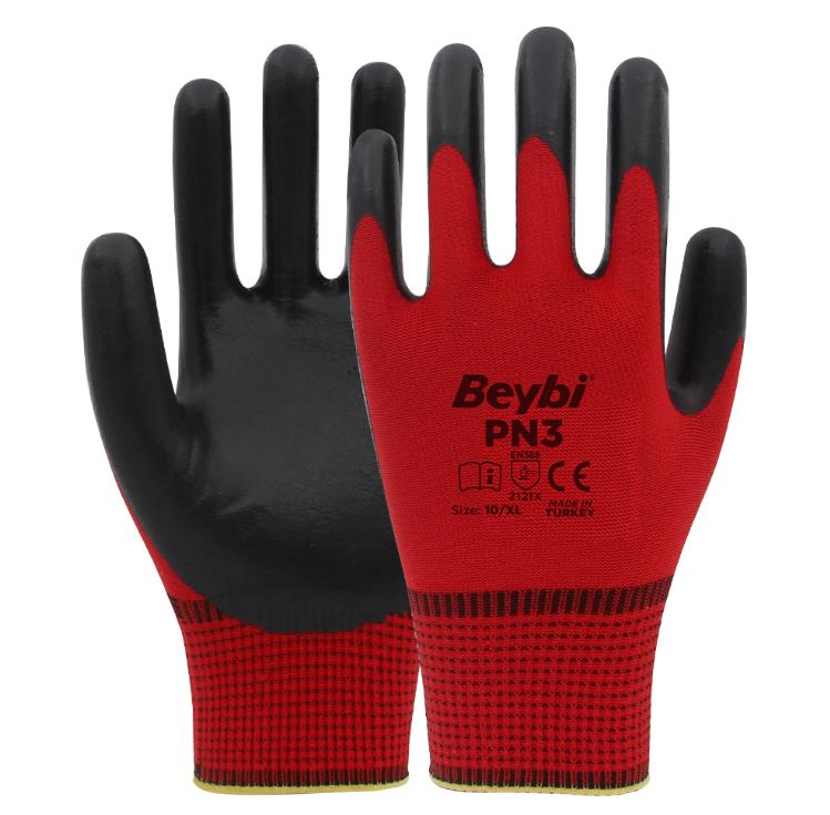 Beybi Pn3 Kırmızı Siyah Eldiven 10