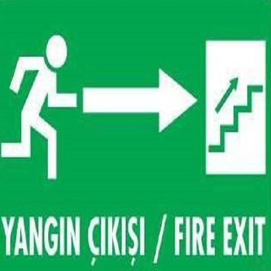 Uyarı Levhası Yangın Çıkışı ''929''