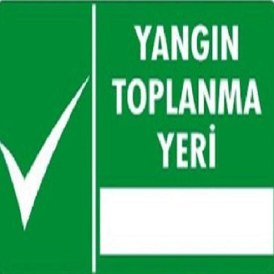 Uyarı Levhası Yangın Toplanma Yeri ''938''