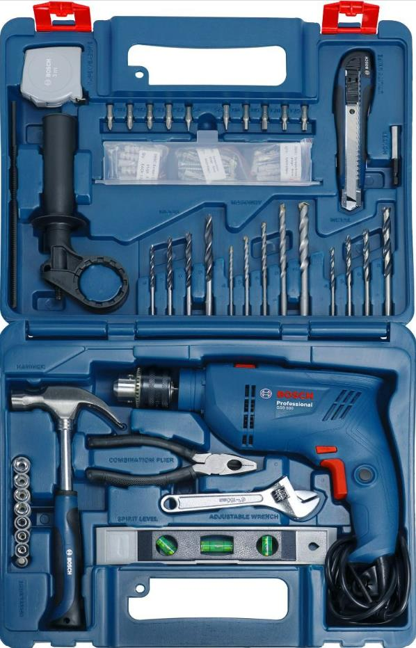 Bosch GSB 600 Darbeli Matkap + 100 Parça Aksesuar