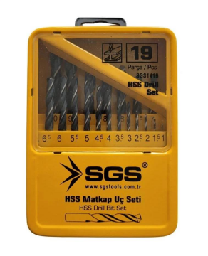 Sgs SGS1419 Hss Matkap Ucu Seti 19 Parça