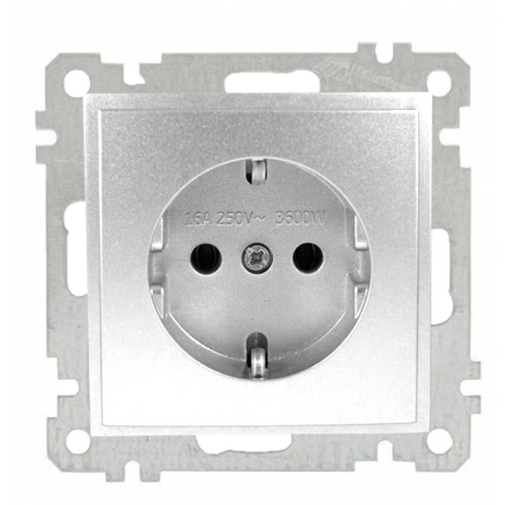 Mono Despina Gümüş Topraklı Priz