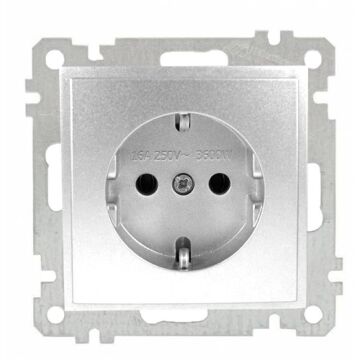 Mono Despina Gümüş Topraklı Priz