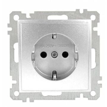 Mono Despina Gümüş Topraklı Priz