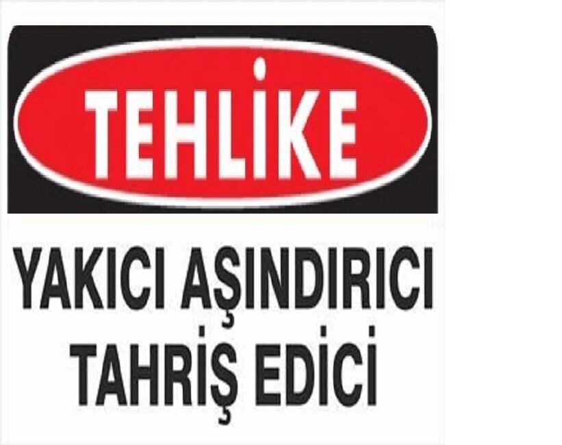 Uyarı Levhası Yakıcı Aşındırcı Tahriş Edici ''773''
