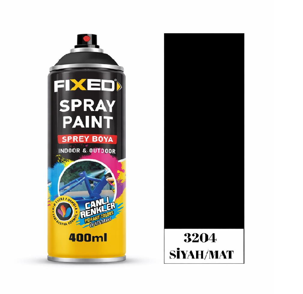 Sgs Sprey Boya Mat Siyah Ral9005 400ml