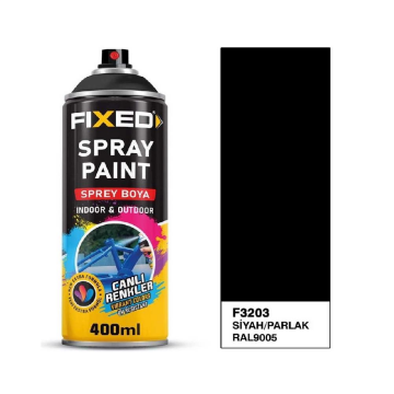 Sgs Sprey Boya Parlak Siyah Ral9005 400ml