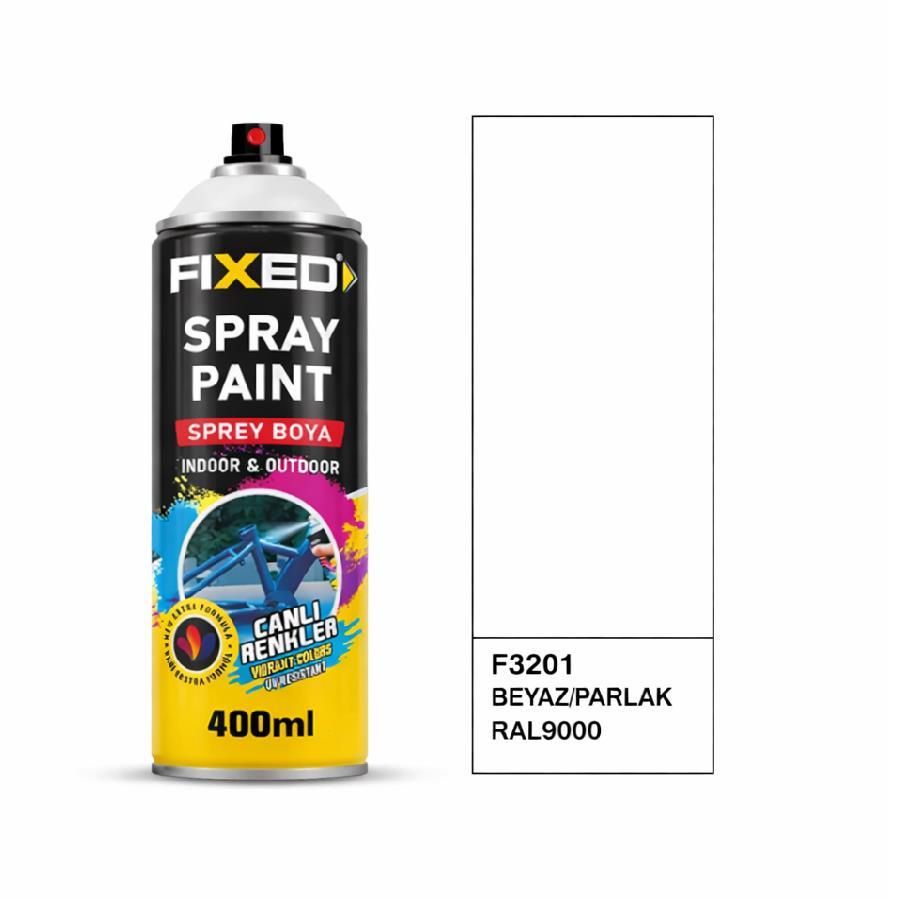 Sgs Sprey Boya Parlak Beyaz Ral9000 400ml