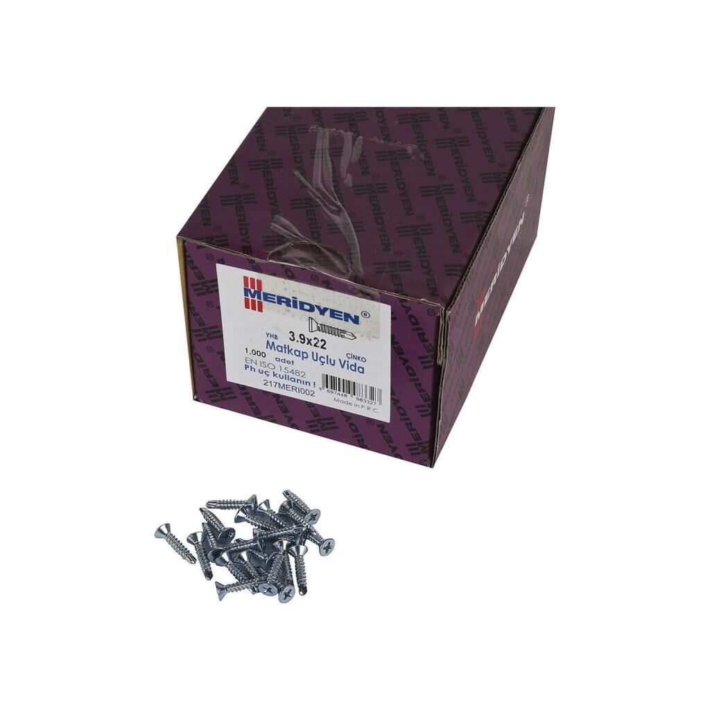 Meridyen Matkap Uçlu Yhb Muv 3.9x22 1000 Li Paket