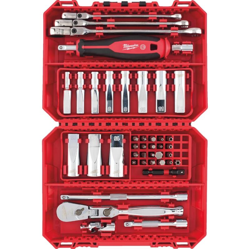 Milwaukee 1/4 Cırcır Tornavida Kollu Lokma Seti