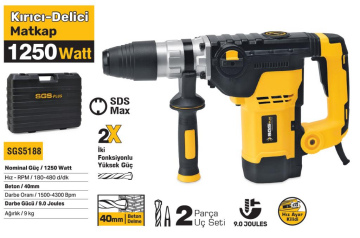 Sgs 5188 Kırıcı-Delici Matkap 1250w 9kg 9 Joules