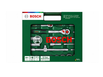 Bosch 1/4-1/2 Altı Köşe Lokma Takımı 60 Parça